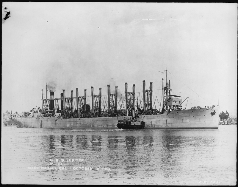 The original USS Jupiter... a Collier or coal transport ship, before becoming the USS Langley